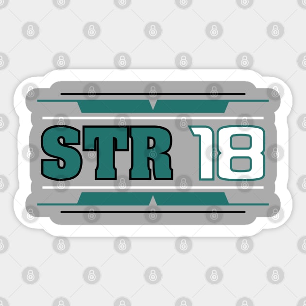 #18 STR Logo Sticker by Lifeline/BoneheadZ Apparel